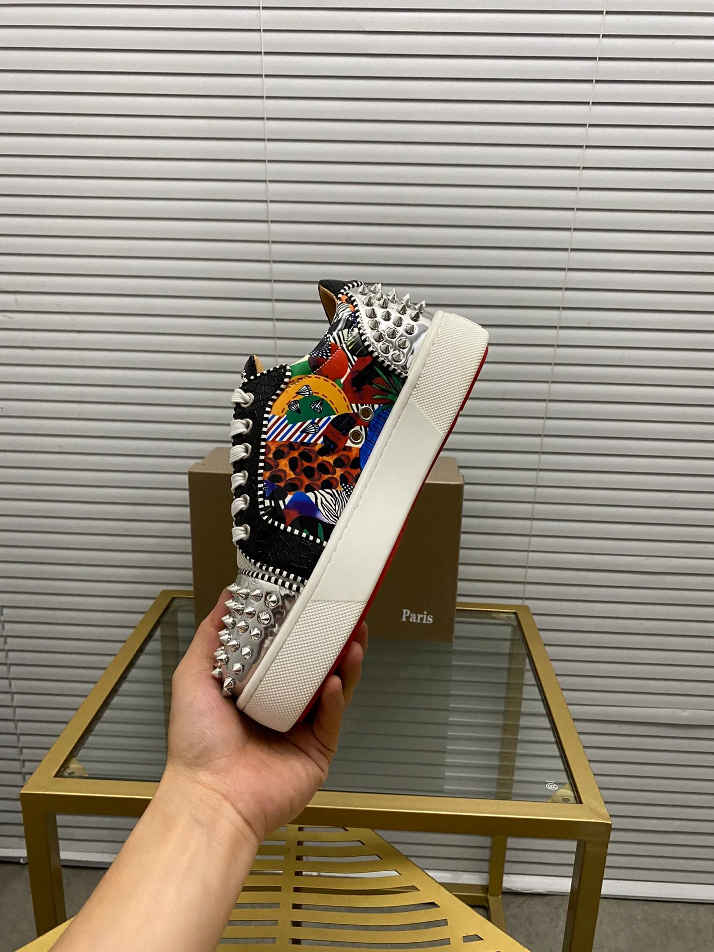 (Customized model) Ex-factory price is 600. christian louboutin (CL red sole shoes) counter series, casual sneakers for couples 📢 📢 📢 Exclusive hot style release 🎈🎈💪 Movable latex feet 👻 Finished outsole line [Proud] 😝Female 35-40# Male 38#-46, global supply😝 [Top version]: Original imported genuine leather upper, top original leather lining, original molded TPU outsole, original 1:1 detail processing, original shoe last,